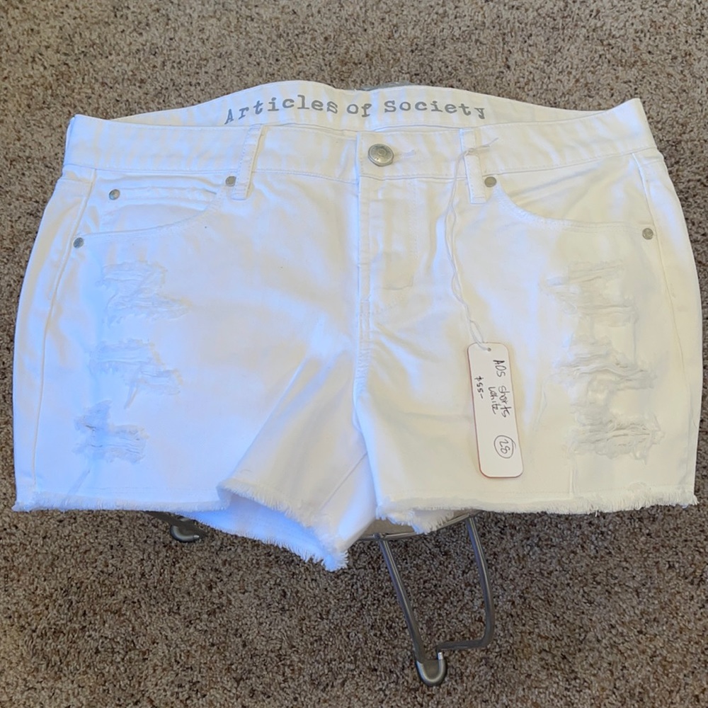 Articles of Society white Shorts. New! Sz 28